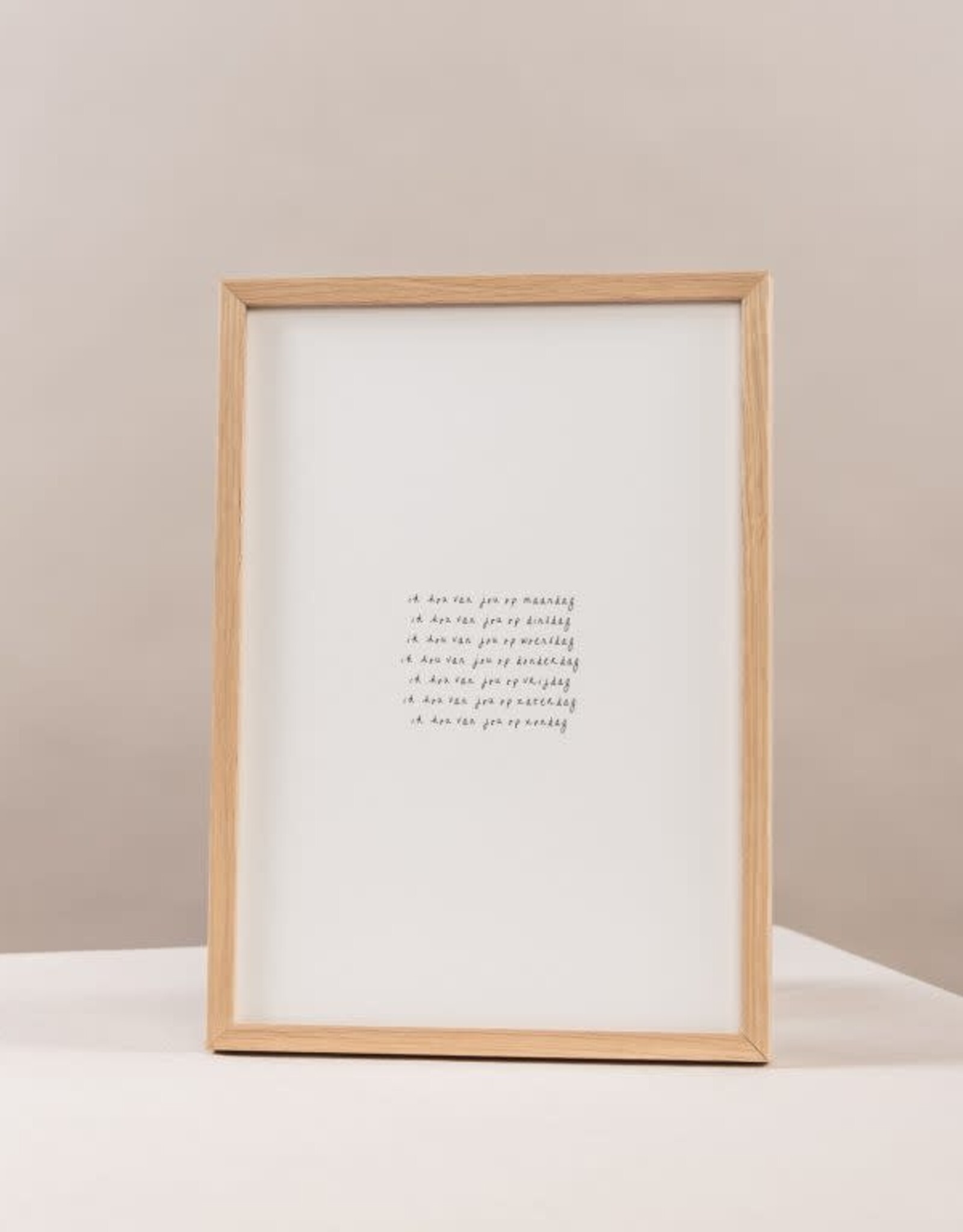 Ik pak je in Lijst & poster A4 Ik hou van jou op...