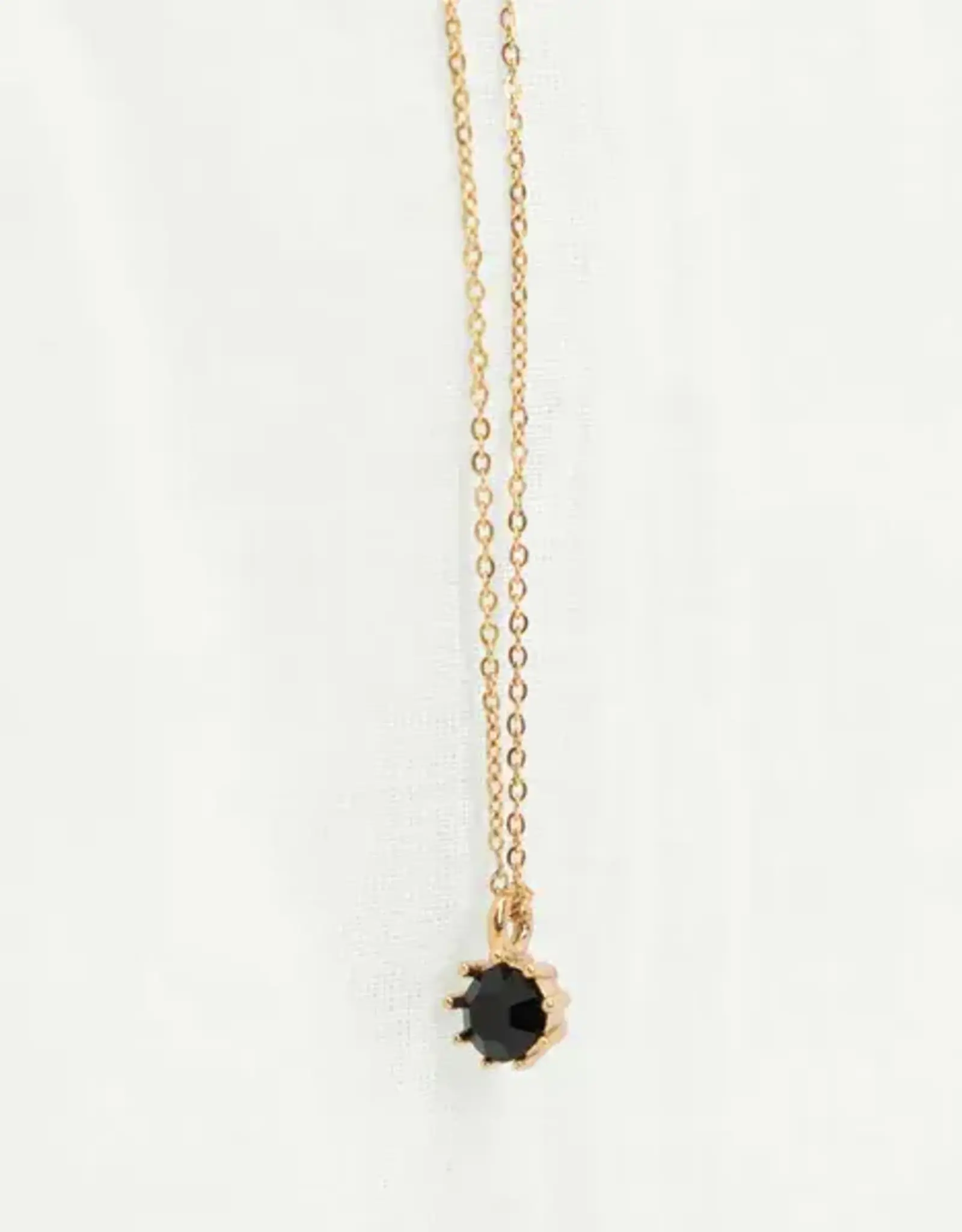 Zusss Ketting  - Zwart steentje goud