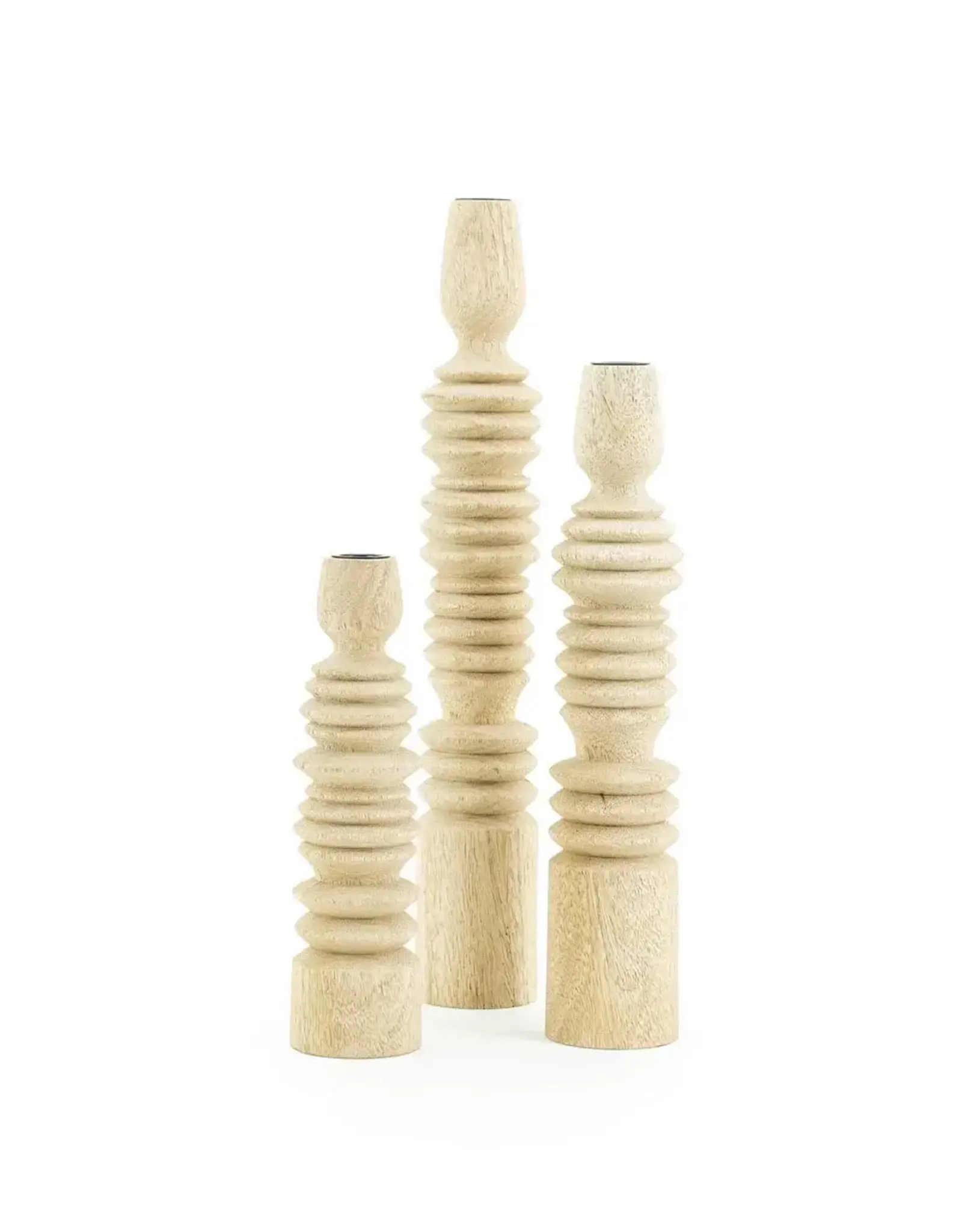 Kandelaar - Totem naturel (set of 3)