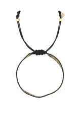Zusss Miyuki armbandje - bloemen mosgroen