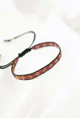 Zusss Miyuki armbandje - bloemen oudroze
