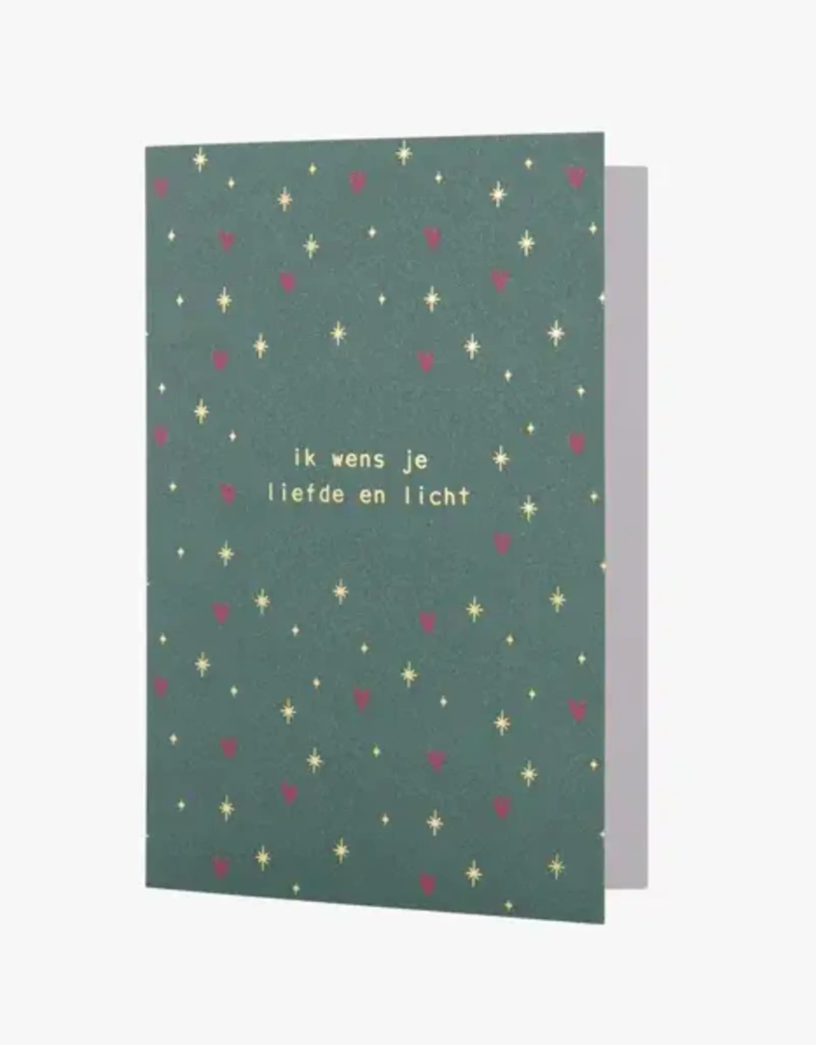 Zusss Wenskaart - Donkergroen liefde en licht