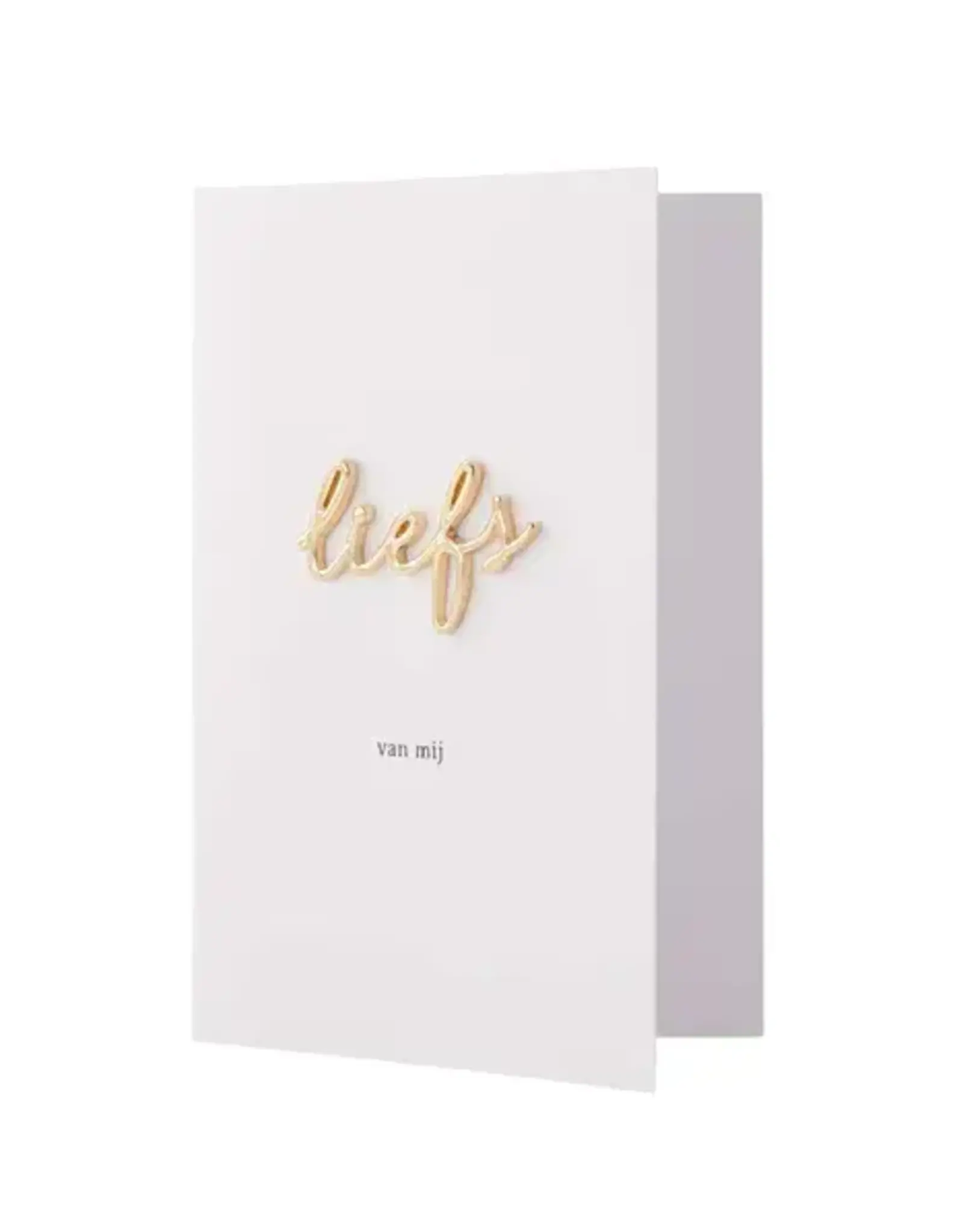 Zusss Wenskaart - Liefst magneet wit goud