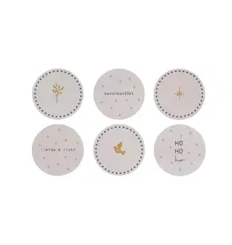 Zusss Set van 6 onderzetters rond zand
