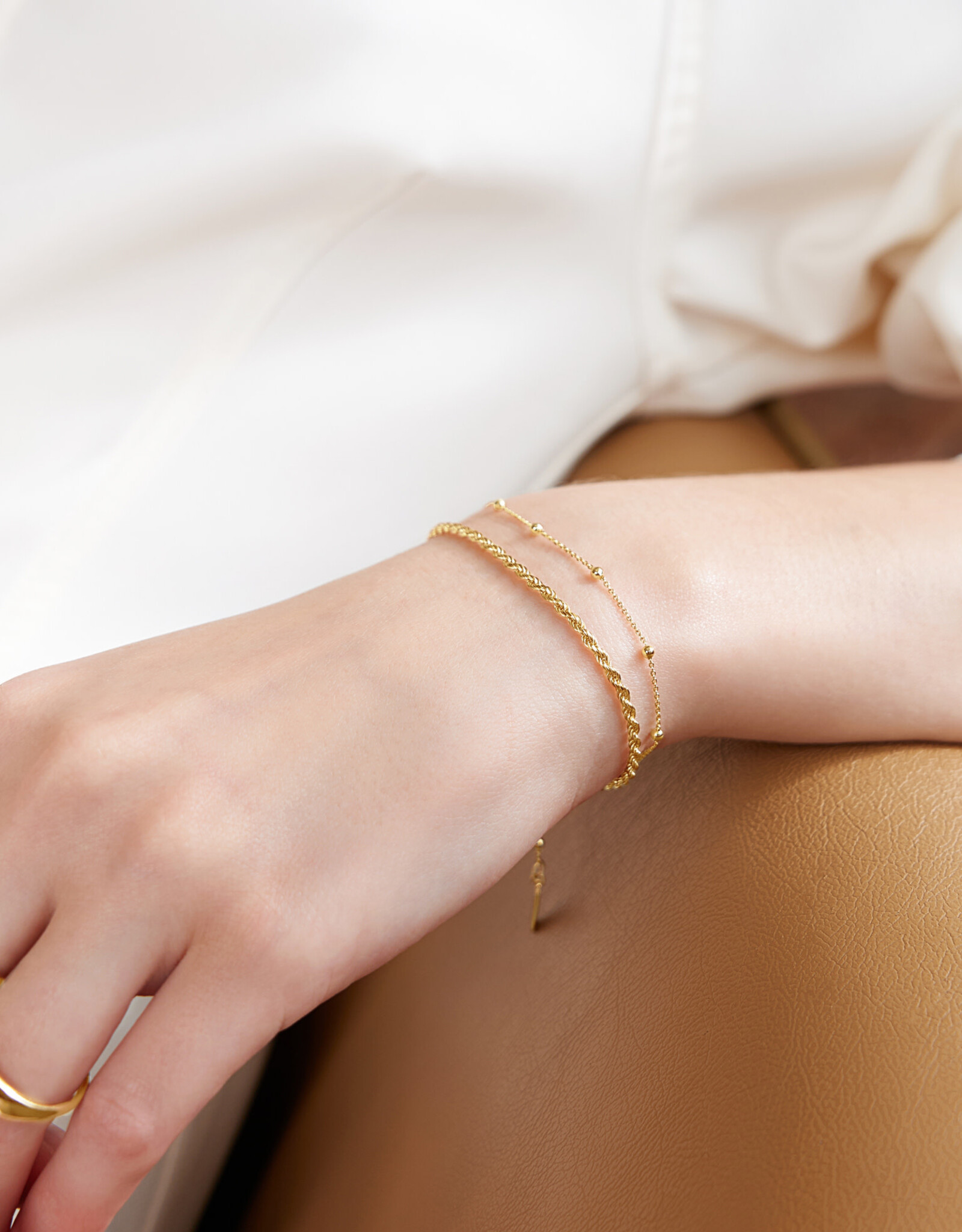 Ania Haie Armband - rope twist -goud