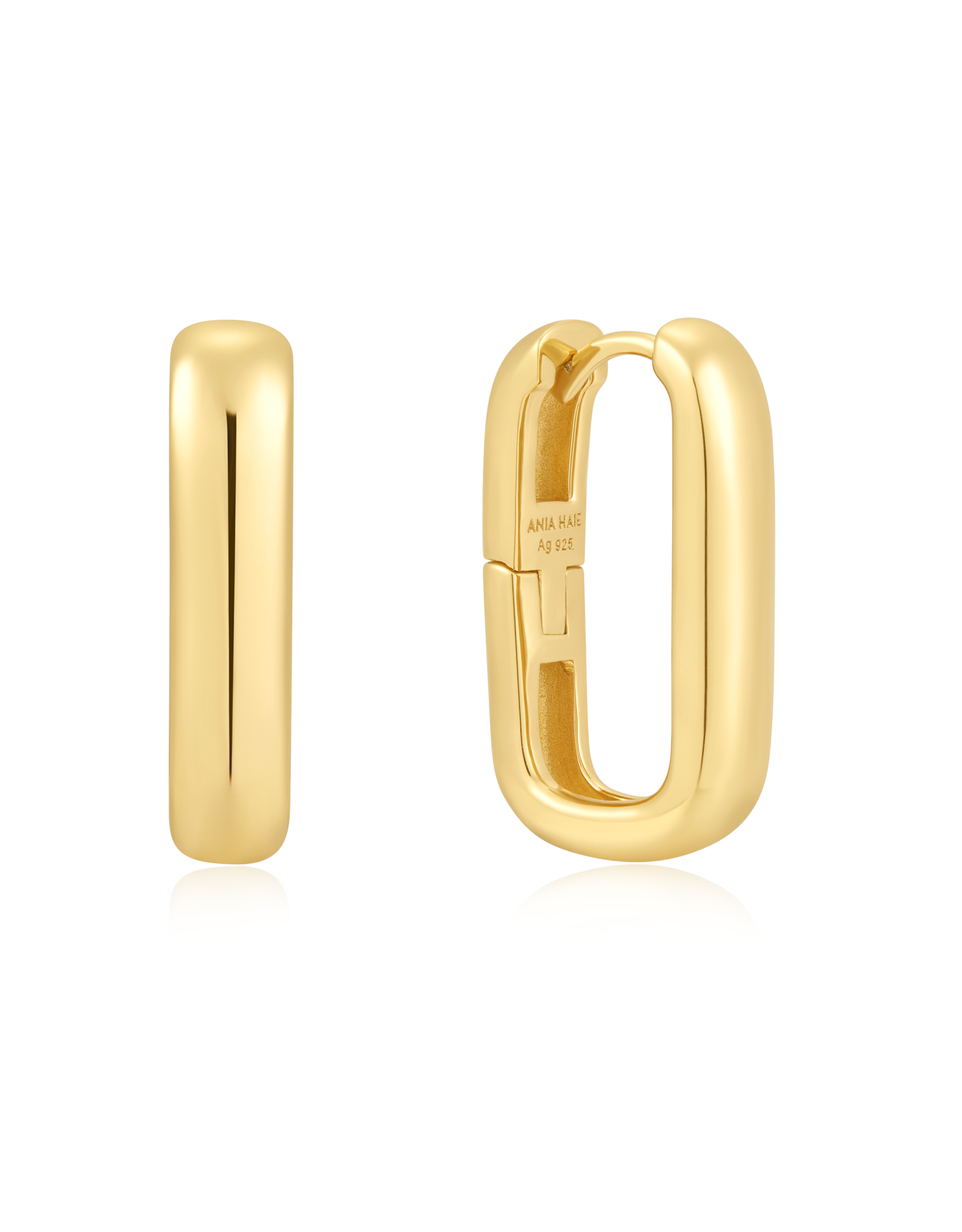 Ania Haie Oorbel - Chic creator gold classic oval hoop