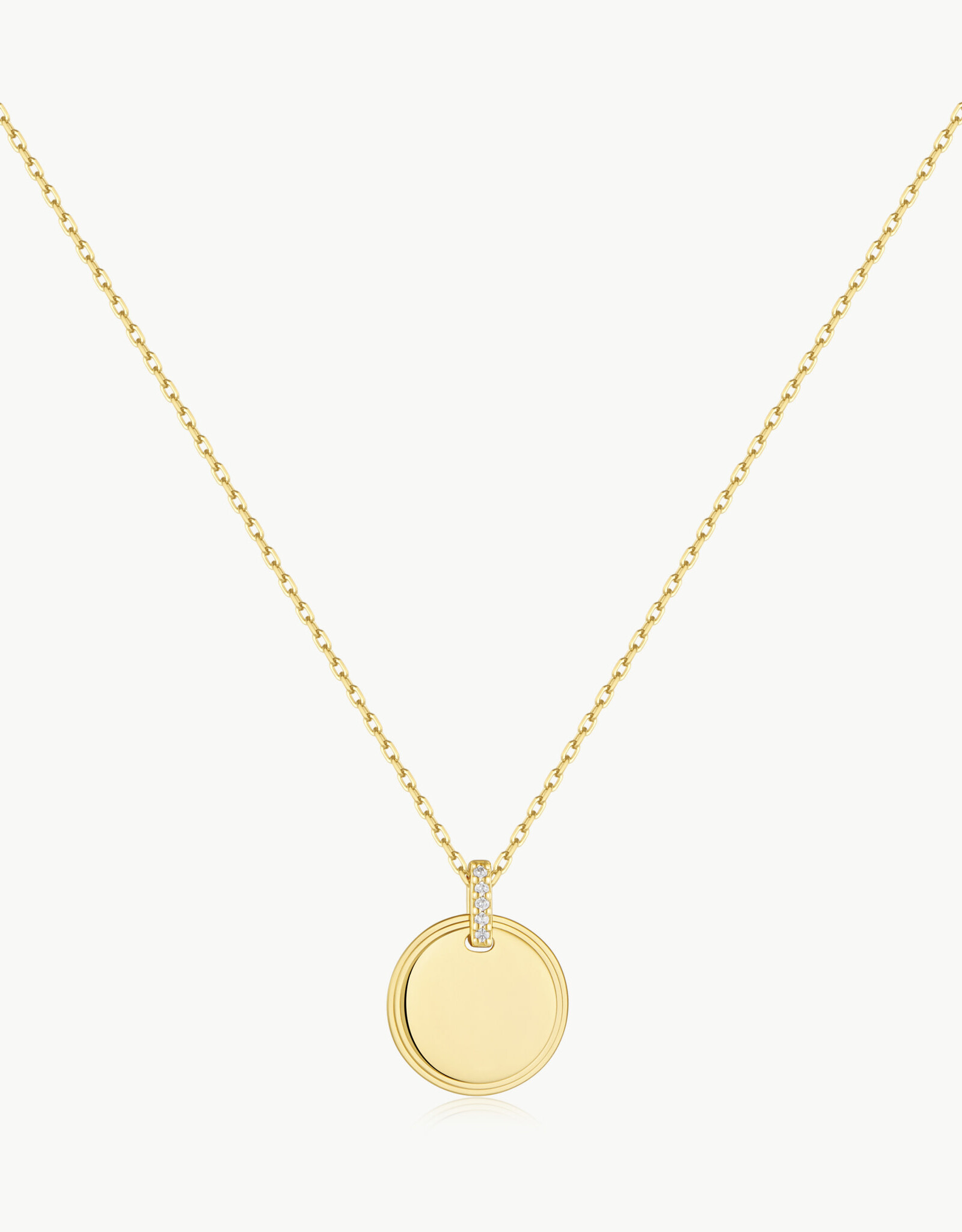 Ania Haie Ketting - Chic creator disc pendant - goud