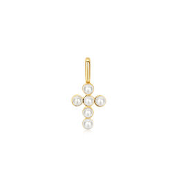 Ania Haie Pop charm - Gold shell pearl cross