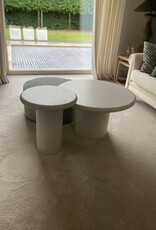 Mortex salontafel set - Paddenstoel vorm - 70 dia 35 h + 40 dia + 39 h