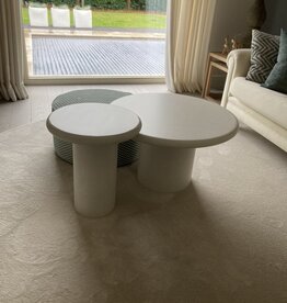 Mortex salontafel set - Paddenstoel vorm - 70 dia 35 h + 40 dia + 39 h