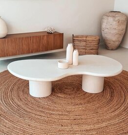 Salontafel met organische vorm en 2 poten