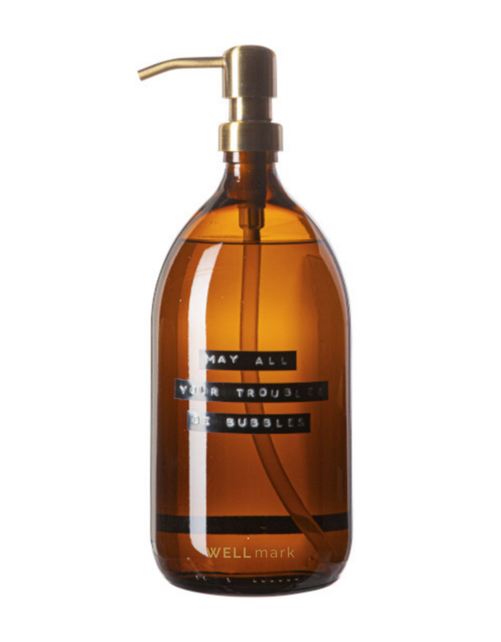 Wellmark Hand soap amber/brass - bamboo - may all your troubles 500ml