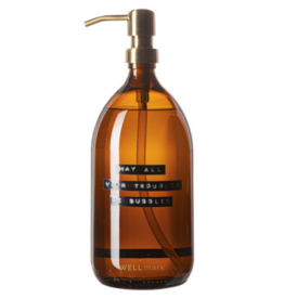 Wellmark Hand soap amber/brass - bamboo - may all your troubles 500ml