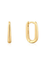 Ania Haie Oorbellen -  oval huggies - goud