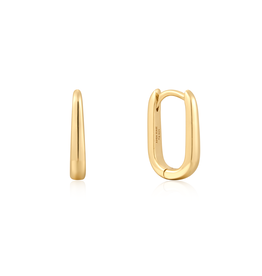 Ania Haie Oorbellen - Gold oval huggies