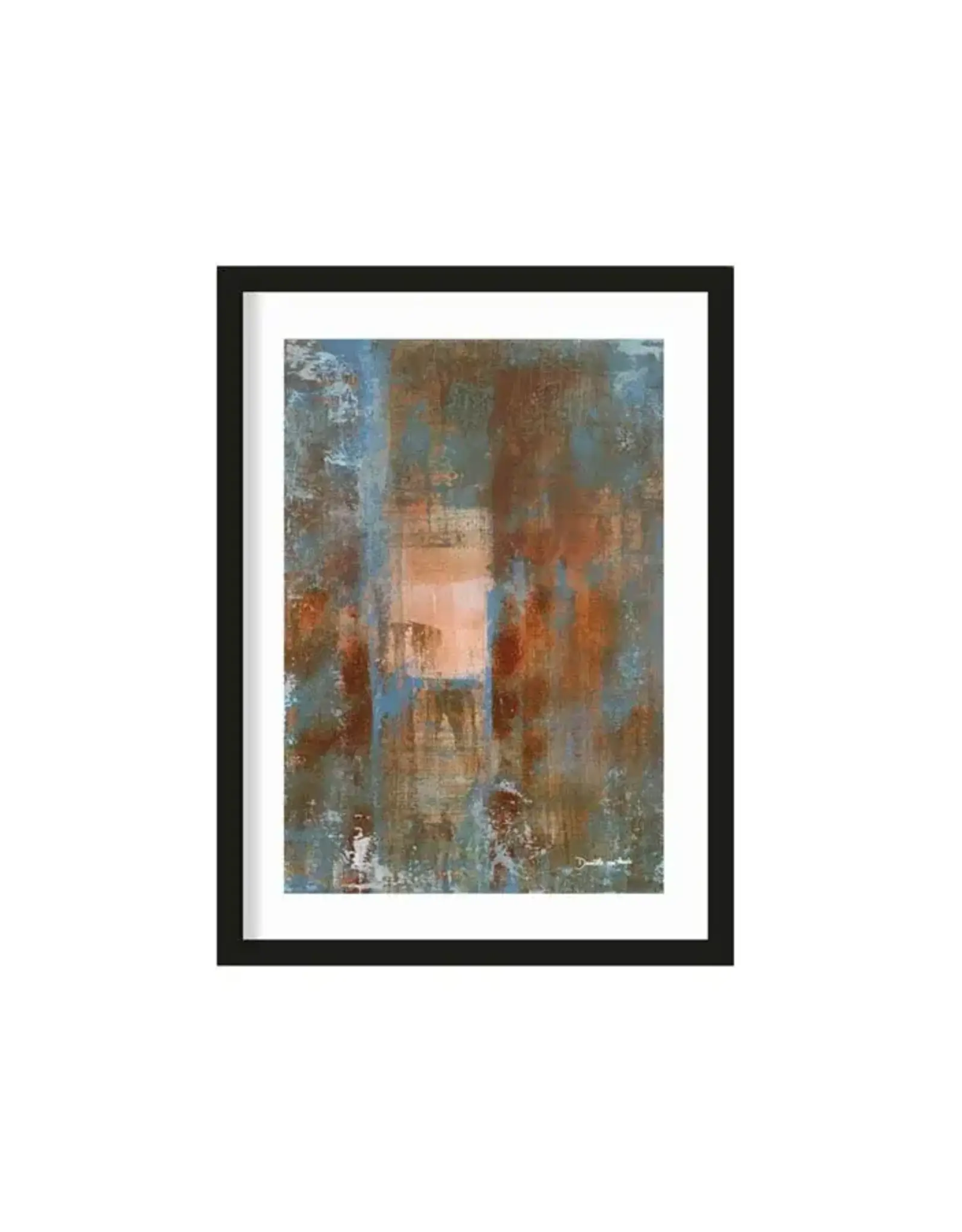Print - Blue ocker abstract 2 40x50