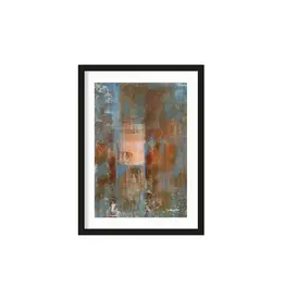 Print - Blue ocker abstract 2 40x50
