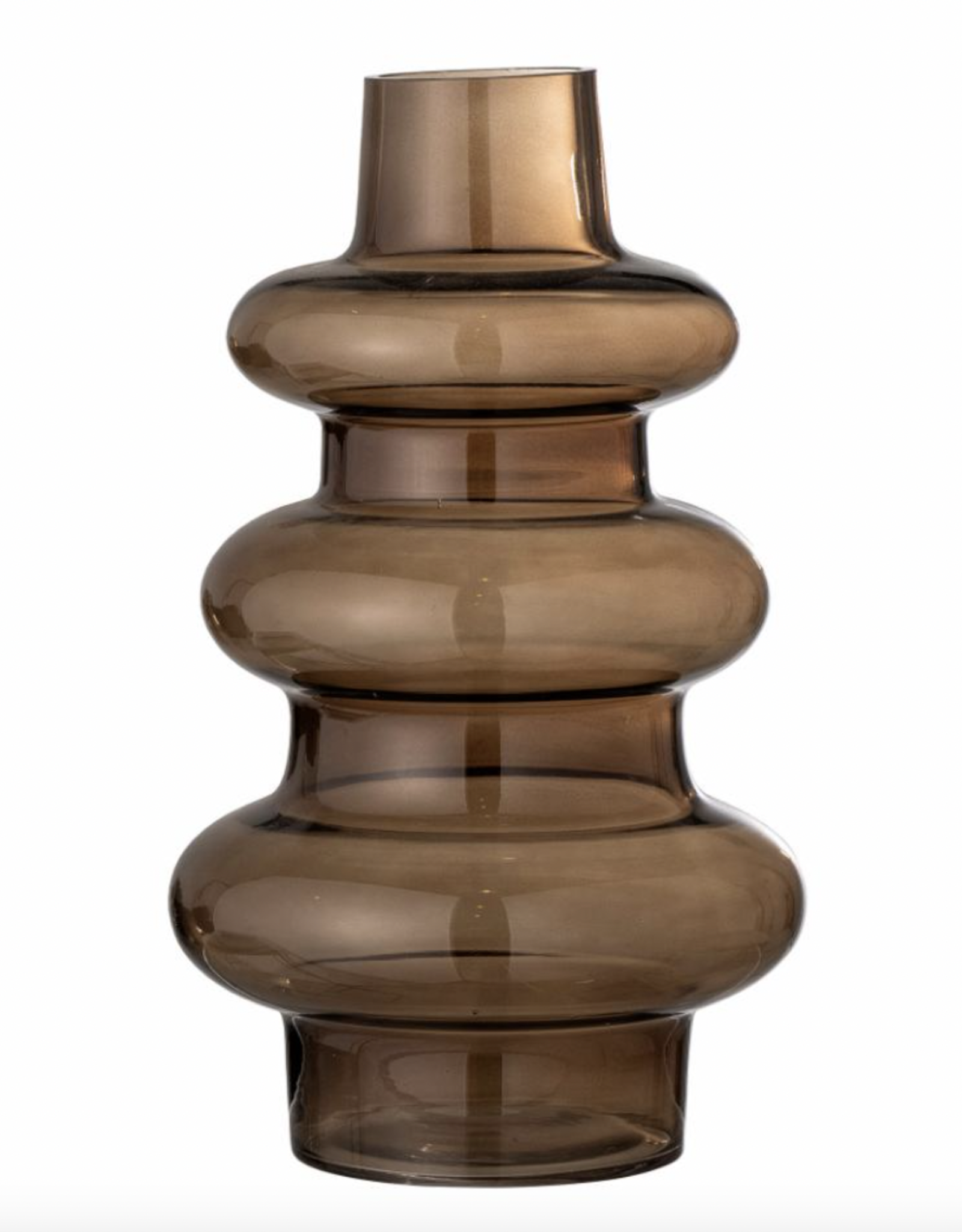 Bloomingville Vaas - Rauke brown glass