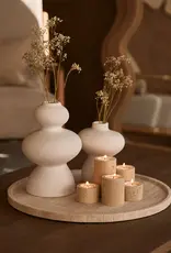 Mooisa Schaal - Travertine rond met rand - dia45 cm