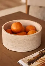 Mooisa Fruitschaal - travertine 24x10cm