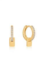 Ania Haie Oorbellen - Glam pendant huggie hoop - goud