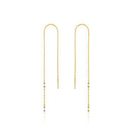 Ania Haie Oorbellen - Glow threader - goud