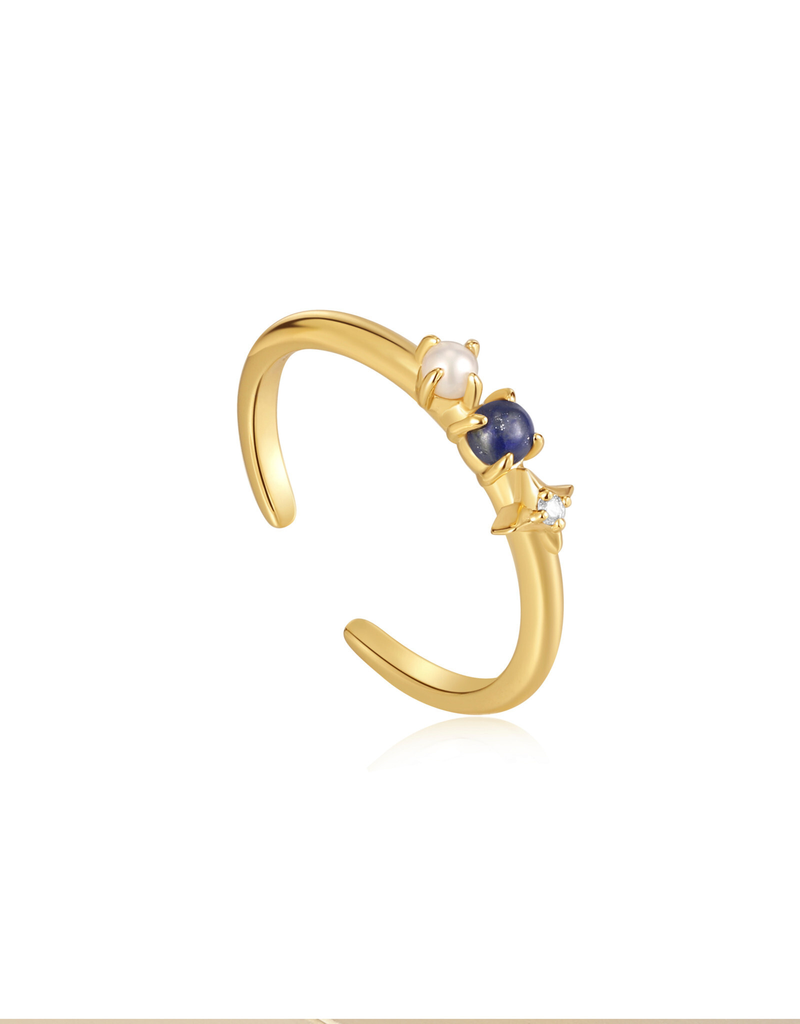 Ania Haie Ring - Lapis star adj - Goud