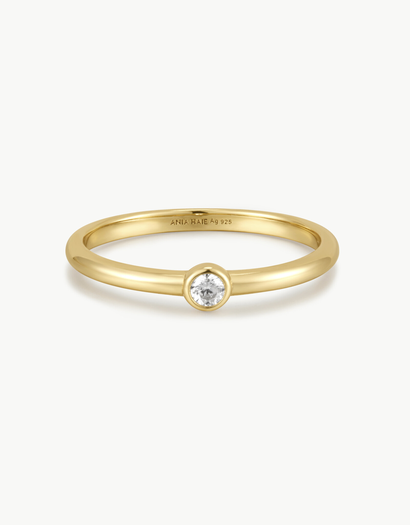 Ania Haie Ring - Half round cubic zirconia - goud