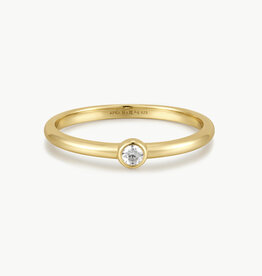 Ania Haie Ring - Half round cubic zirconia - goud
