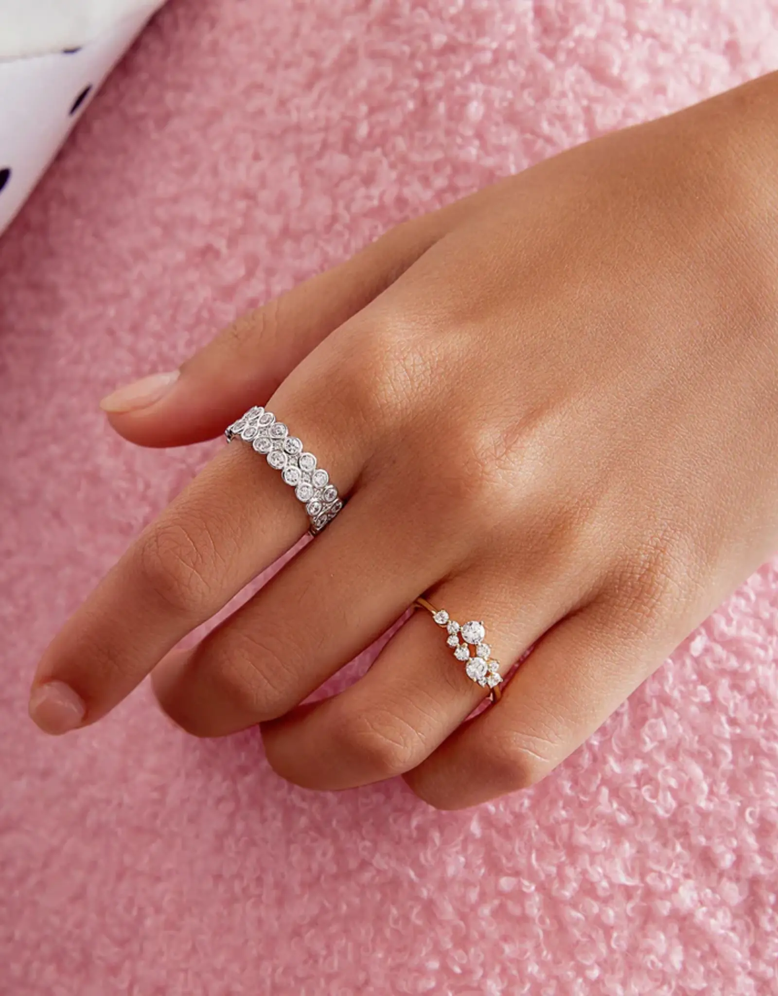 Ania Haie Ring - Chic creator flower cluster pave
