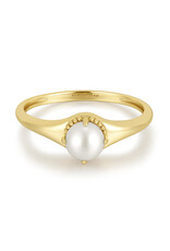 Ania Haie Ring - Chic creator freshwater pearl stacking - Goud