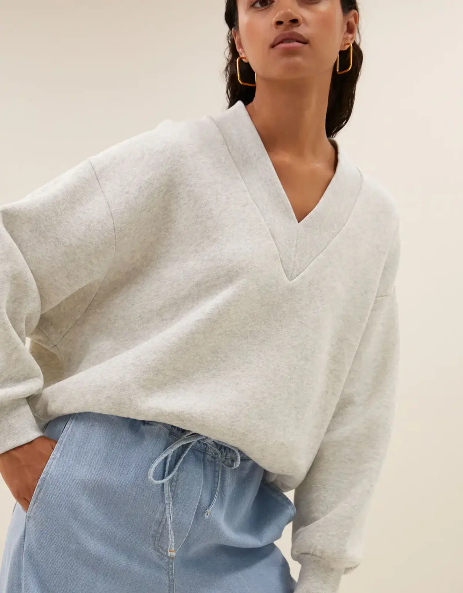 By-bar Sweater momo - light grey melee