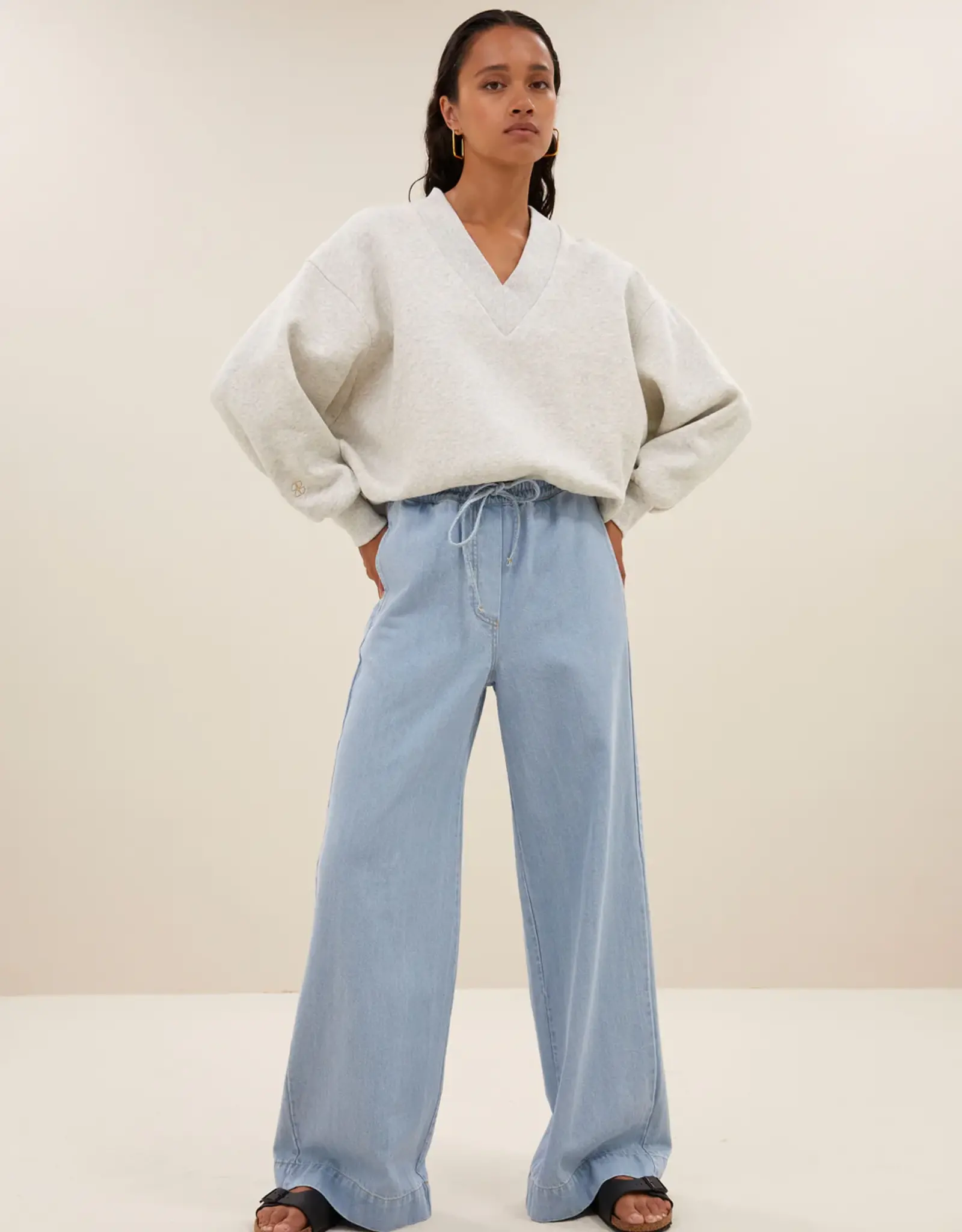 By-bar Sweater momo - light grey melee