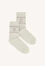 By-bar Sokken logo sparkle - one size - light grey melee