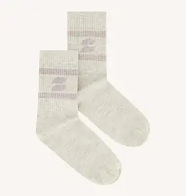 By-bar Sokken logo sparkle - one size - light grey melee