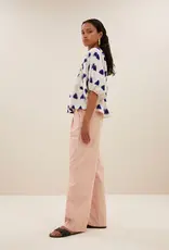 By-bar Blouse - avelon ikat - beige blauw