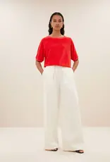 By-bar Broek - jaxx twill - off white