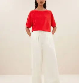 By-bar Broek - jaxx twill - off white
