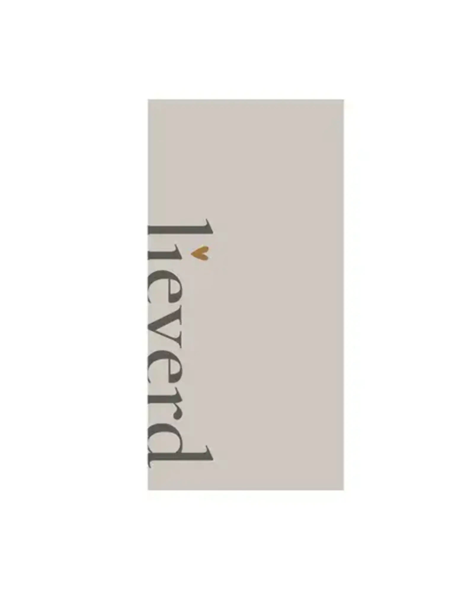 Zusss Servetten - Lieverd geniet zand antracietgrijs