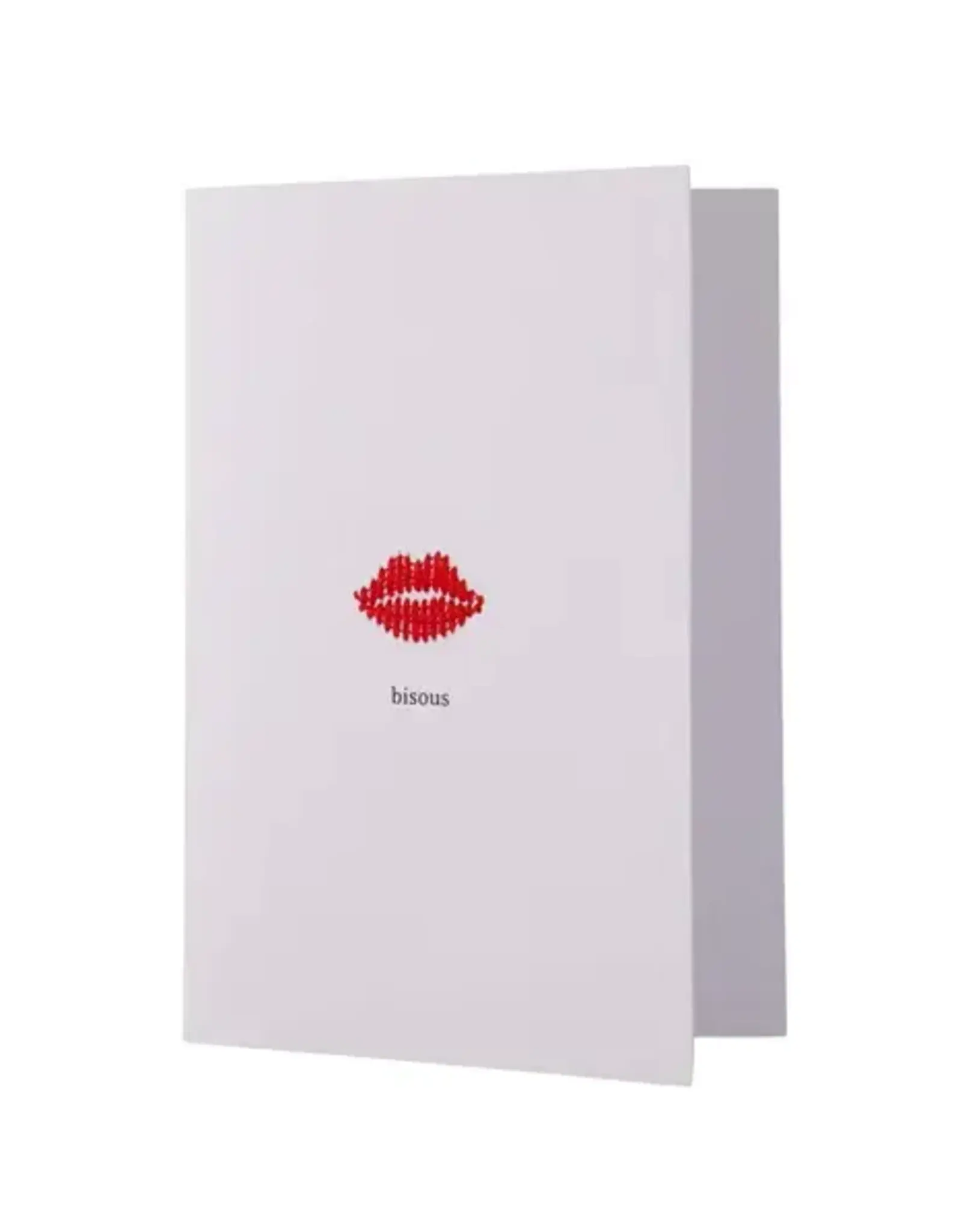 Zusss Wenskaart - Bisous wit rood