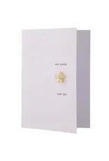 Zusss Wenskaart - Bloem broche wit goud