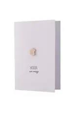 Zusss Wenskaart - Hoera een meisje broche wit roze