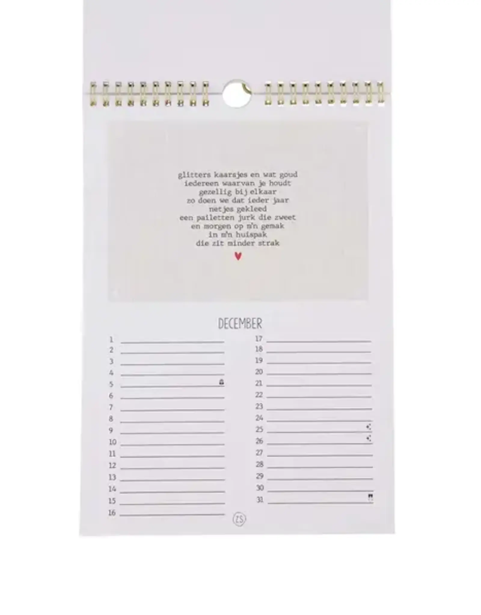 Zusss Verjaardagskalender - Linnen