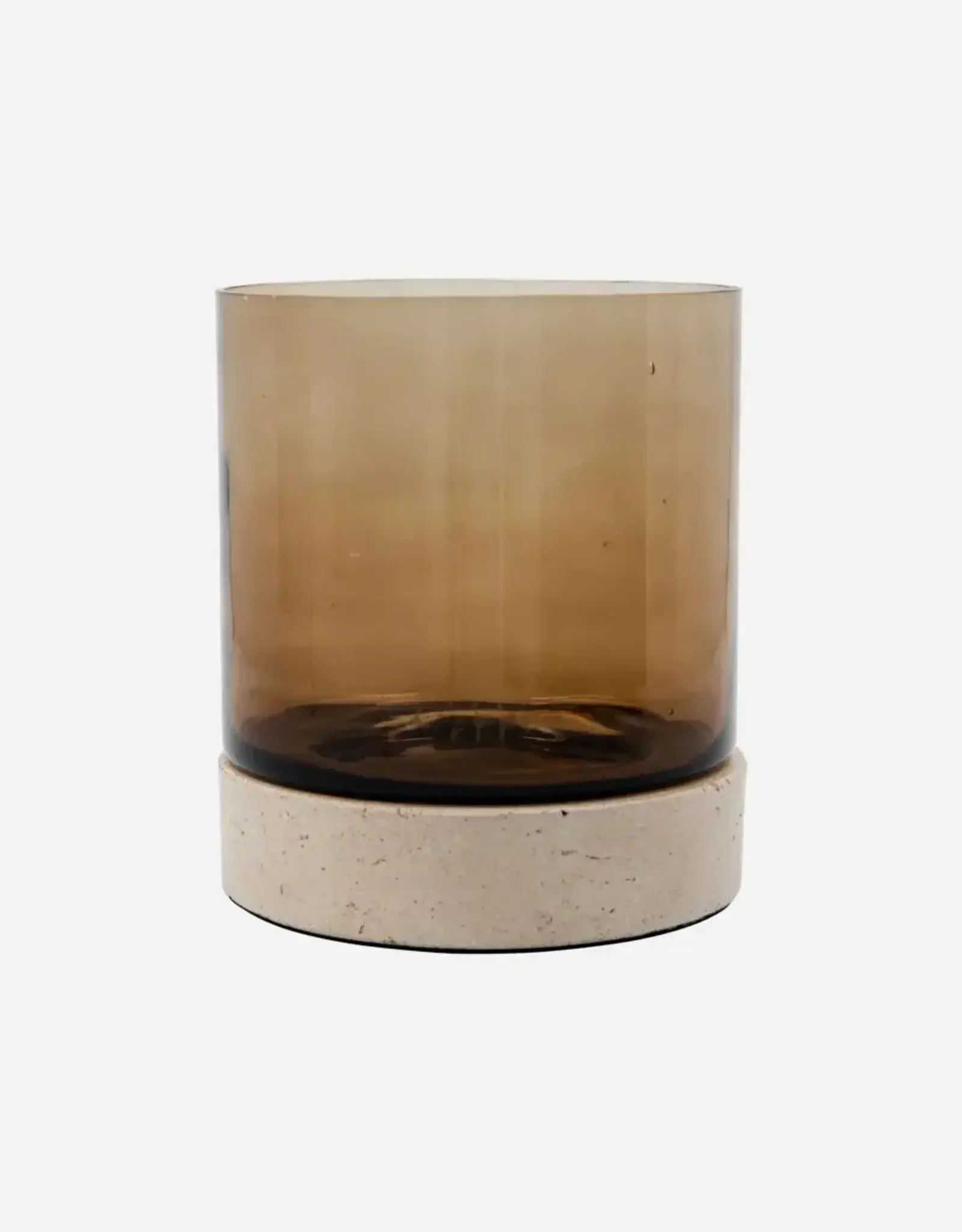 House Doctor Theelichthouder Rivo groot/helder - bruin