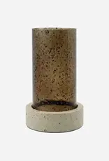 House Doctor Theelichthouder Rivo groot/smal/helder - bruin