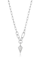 Ania Haie Ketting - Sparkledrop pendant chunky chain - zilver