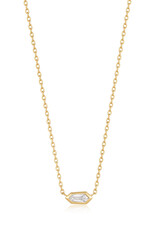 Ania Haie Ketting - Sparkle emblem chain -  goud