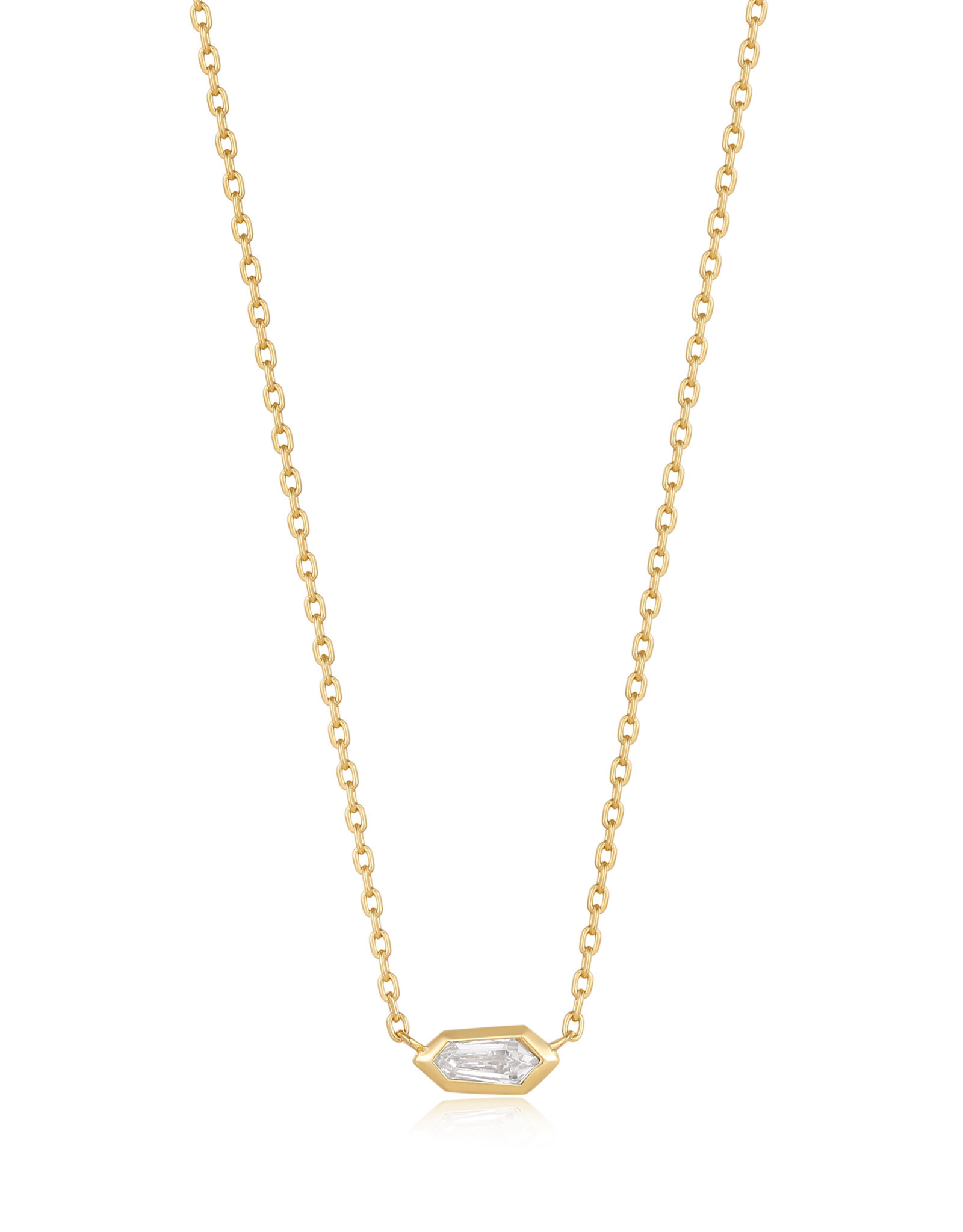 Ania Haie Ketting - Sparkle emblem chain -  goud