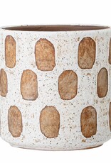 Bloomingville Bloempot - Avo - wit/terracotta Ø12cm x H12cm