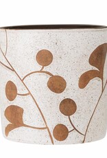 Bloomingville Bloempot - Janis - wit/terracotta Ø20cm x H20cm